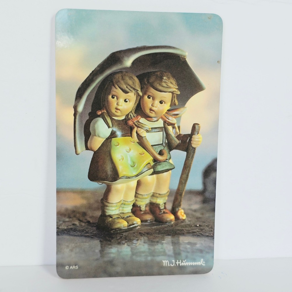 Vintage M.J. Hummel Goebel Umbrella Boy Girl Wall Plaque West Germany Art Decor